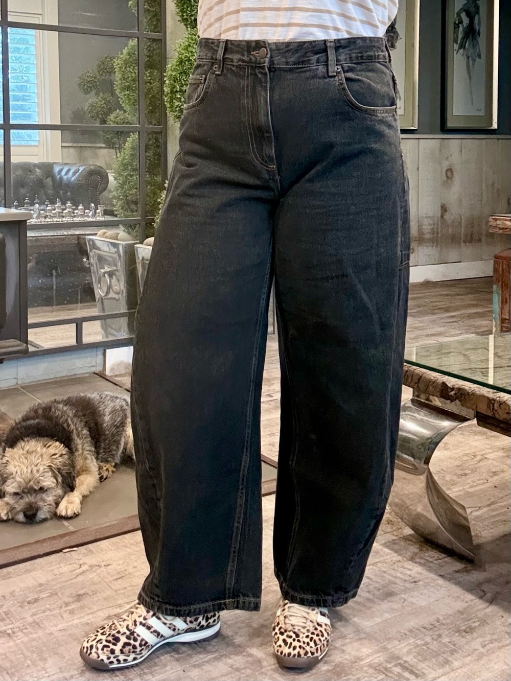 Zara Mid-Rise Ankle-Length Balloon-Leg Jeans